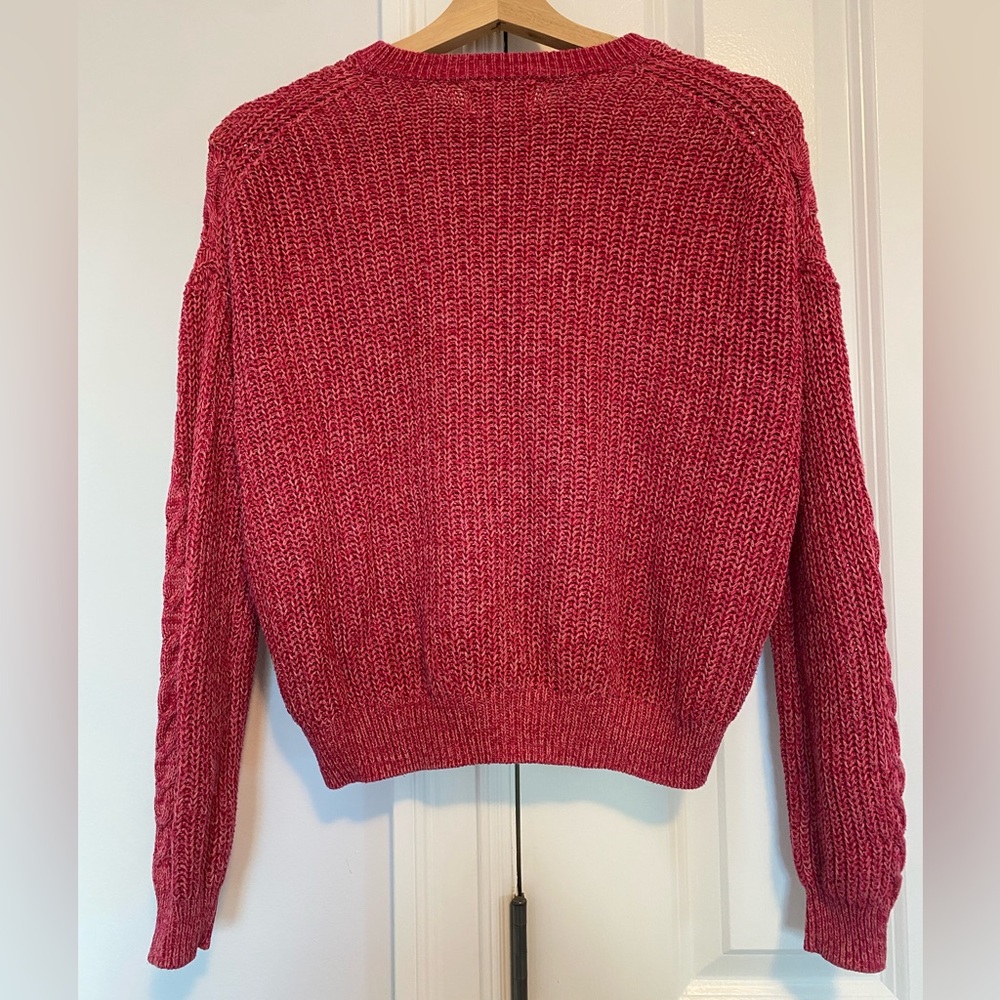 Only Cable Knit Sweater in Raspberry Pink - Picture 2 of 5
